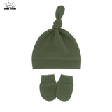 Newborn Baby Hat with Gloves Autumn Winter Warm Cotton Kids Beanies Stuff Children Accessories Infant Nightcap 0-6 Months Babies