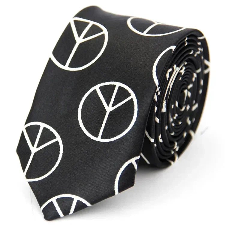 Narrow Ties for Men Women  5cm (2") Skinny Wedding Black Blue Red Pink White Purple Green Gray Piano Skull Slim Necktie