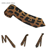 Leopard Men Neckties Silk Polyester 8 cm Narrow Tiger King Neck Tie for Men Suits Accessories Wedding Party Cosplay