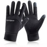 Men Windproof Motorcycle Gloves Outdoor Sports Ski Running Touch Screen Thin Style Fleece Gloves Non-Slip Warm Full Fingers