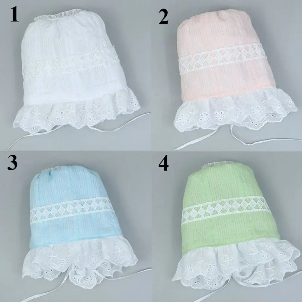 20CM Doll Hat Cute Lace Princess Miniature Hat Nightcap Soft Bonnet Cap For Idol Dolls Accessories Photography Props Kids Toys
