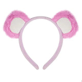 Lovely Plush Bear Ear Headband for Women Girl Birthday Party Gathering Headpiece School Event Accessory Stage Hairhoop