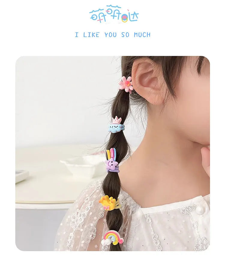 Hair Accessories Girls Bands Bandeau Cheveux Scrunchies Elastic Fille Korean Haarband Rubber Brown Children Gomas Gift Kids