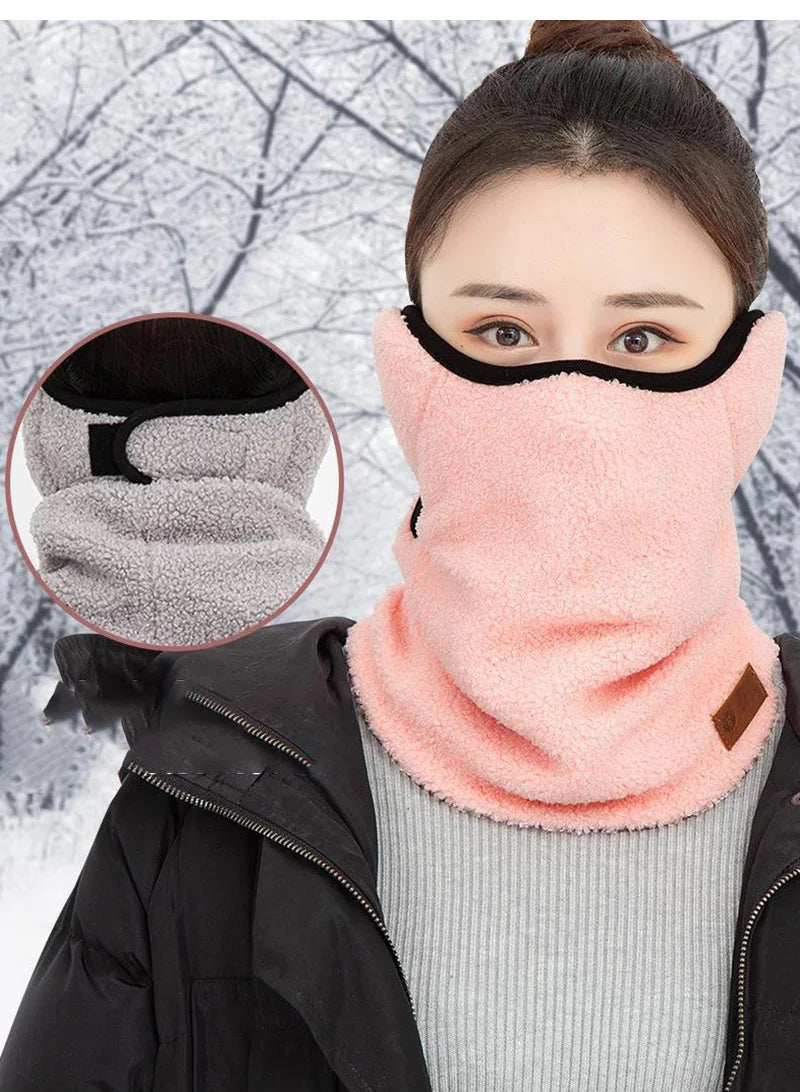 Fleece Face Mask for Women Winter Windproof Neck Warmer Reusable Mask Cycling Sport Face Cover Men Scarf Ski Hiking Riding Masks