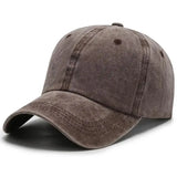Hat Men's Washed Coated Baseball Cap Color Tile Korean Version Simple Dome Cap Solid Color Sports Sun Hat
