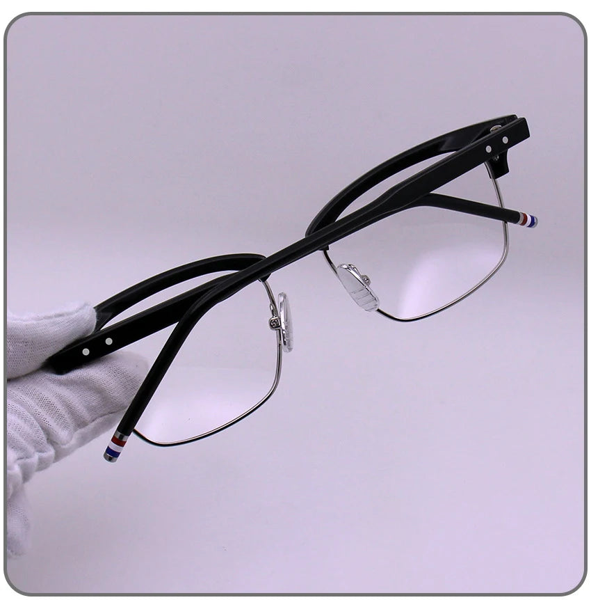 Men Square Business Titanium Acetate Glasses Frame Fashion Brand Designer Ultra-light Eyeglasses TB711 Sun Sunglasses Glasses