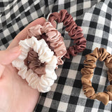 6PCS Colorful Satin Silk Hair tie Elastic Hair Bands hair elastics Women Simple Silky Satin Hair Scrunchies Set Hair Accessories
