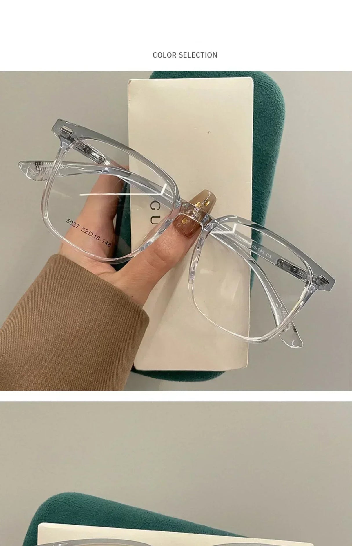 Blue Light Blocking Ladies Square Myopia Glasses New Trendy Finished Near Sight Eyeglasses Prescription Minus Eyewear Diopter
