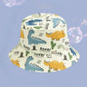 1-5 Years Cartoon Printing Baby Bucket Hat Cotton Breathable Kids Fisherman Hat Infant Toddle Sun Hat with Drawstring Baby Cap