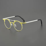 High-quality niche multi-color glasses frame literary fashion retro round ultra-light pure titanium hip hop trend optical glasse