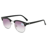 Men Women Students Myopia Sunglasses Metal Half Frame Nearsighted Gray Lens Glasses -0.5 -1 -1.5 -2 -2.5 -3 -3.5 -4 -4.5 -5 -6