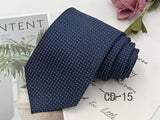 New Classic Blue Black Ties for Men Silk Mens Neckties for Wedding Party Business Adult Neck Tie Casual Solid Tie