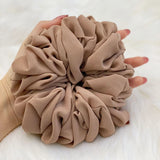 Elastics Chiffon Hair Band Solid Color Big Circle Scrunchies for Women Girl Ponytail Holder Hair Rope Hairband Hair Accessoires
