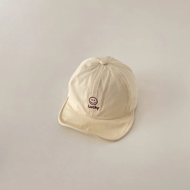 Fashion Baby Hat Cap Korean Version Smile Face Boy Girl Baseball Hats Soft Brim Toddler Visor Cotton Casual Adjustable Kids Caps