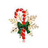 Christmas brooch apple snowflake bow cane candy ice cream gift pine cone pin men and women accessories