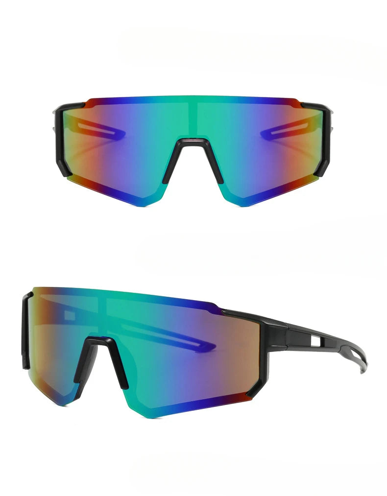 New Style Wrap-around Fashion Sports Glasses For Men And Women,Mirrored,Reflective Lenses,Outdoor Activities Like Cycling,Skiing
