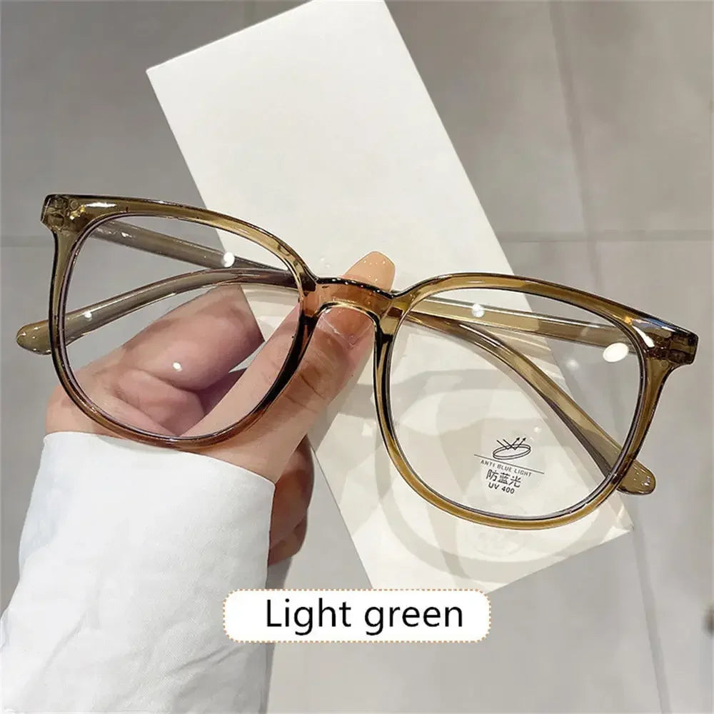 Transparent Anti-blue Light Glasses Oval Frame Computer Glasses Women Men Eyewear Blocking Glasses Optical Spectacle Eyeglases