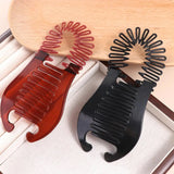 Women Comb Hair Riser Claw Flexible Headwear Black Brown Banana Barrettes Clip Hair Holding Tool Fashion Elastics Hair Comb
