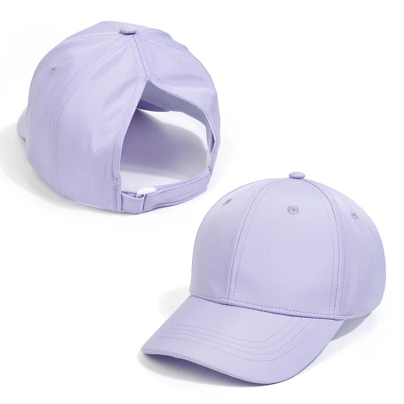 Fashion Candy Color Kids Baseball Cap Sun Protection Boy Girls Hat Adjustable Travel Peaked Caps Hat High Ponytail Kids Boy Hat