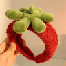 Strawberry Headband Red Wash Face Hair Bands Hair Hoops Girls Thick Cute Plush Hairbands Headband Fashion Hair Accessories