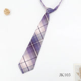 Lazy JK Ties Women Plaid Neck Tie Girls Japanese Style for Jk Uniform Cute Necktie Plaid Uniform School Accessories