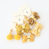10Pcs Set Baby Hair Bands Cartoon Dot Bows Flower Kids Hair Ropes Kids Rubber Band Baby Girl Hair Accessories