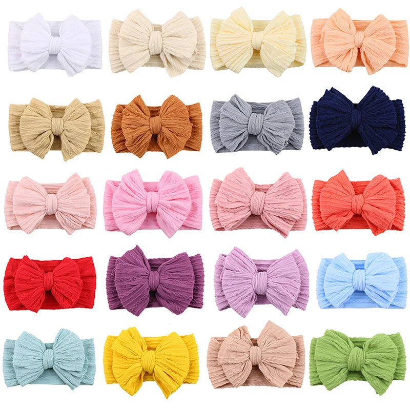 Baby Girl Bows Headband Newborn Turban Hairbands Kids Red Head Band Outdoor Toddler Children HeadWrap Hair Accessories