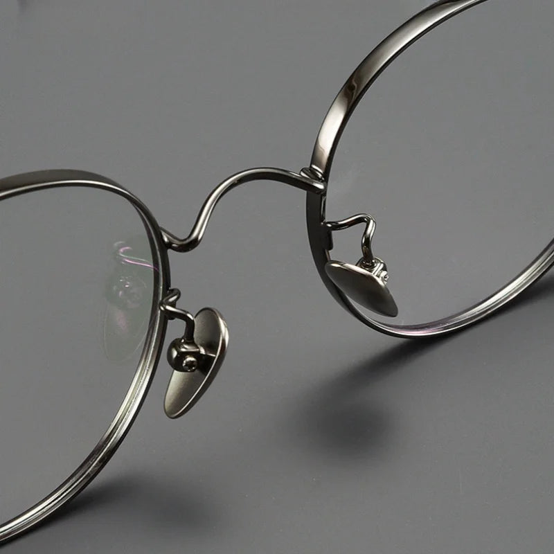 Titanium Glasses Frame Retro Round Wide-rimmed Men's Glasses Frame Anti-blue Light Optical Prescription Women Glasses Frame 835