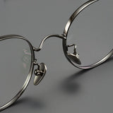 Titanium Glasses Frame Retro Round Wide-rimmed Men's Glasses Frame Anti-blue Light Optical Prescription Women Glasses Frame 835