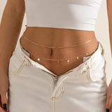Waist Accessory Fashionable and Personalized Round Bead Chain Twisted Chain Double-layer Women's Waist Chain New Body Chain