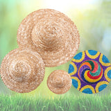 Fashionable Sun Hat for Outdoor Activities DIY Painting and Decorating Straw Hat