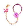 Girls Pink Blue Purple Flower Weaving Braid Headband Kids Princess Dress Up Hair Accessories Aurora Elsa Sofia Rapunzel Wig