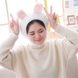Cute Cosplay Costume Green Headgear Female Beanie Caps Cartoon Winter Autumn Hats Plush Hat Big Frog Eyes Hat Rabbit Bunny Ears