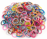 200PCS Baby Toddler Hair Ties Multicolors Elastic Hair Ties 2cm in Diameter No Crease Finger Hair Elastics Small Ponytail Holder