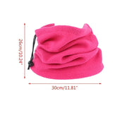 Fleece Scarf Drawstring Fleece Neck Sleeve Scarf Men Bandana Neck Warm Winter Windproof Tube Scarves For Face Snowboard Ski Buff