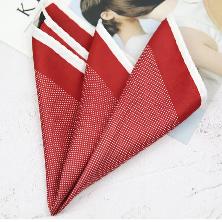 New Dot Red Print Pocket Square Floral Chest Towel Paisley Suits Wedding Gentlemen Hankies Men's Handkerchiefs Pocket Squares