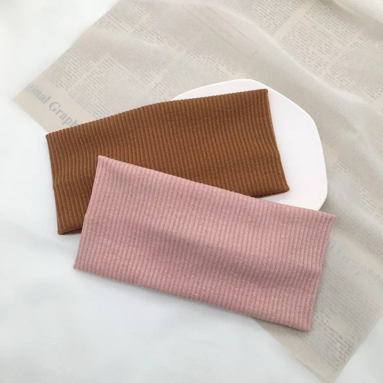 New Knitted Hair Bands Women Fashion Wide Elastic Headband Sport Yoga Hairband Soft Wash Face Makeup Headwrap Hair Accessories