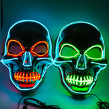 Halloween Party Horror Mask Ghost Head Skull LED Glow Mask Cosplay Props Festival Decoration Toy AC182