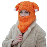Winter Cartoon Knitting Hat Cute Animal Ear Cosplay Hat Outdoor Sport Hat Woolen Caps Windproof Headwear Balaclava Photo Props