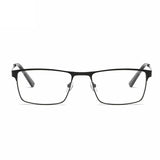 Blue Light Blocking Eye Protection Eyeglasses Men Square Metal Large Frame Reading Spring Leg Elderly Presbyopia Glasses