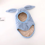 Winter Warm Rabbit Ear Baby One-Piece Hat Kids Ear Protection Cap Boy Girl Outdoor Windproof Hood Beanies Plush Balaclava Hat