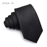 Luxury Slim Narrow Skinny 6CM Mens Necktie Neck Ties For Man Black Solid Dot Striped Jacquard Cravat Business Party Corbatas