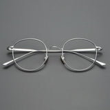 Titanium Glasses Frame Retro Round Wide-rimmed Men's Glasses Frame Anti-blue Light Optical Prescription Women Glasses Frame 835