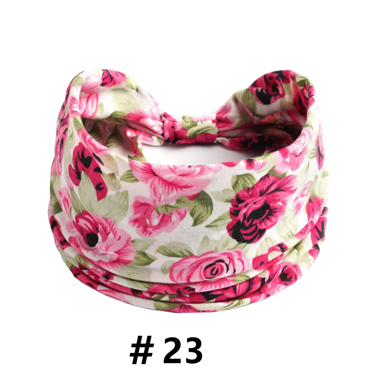 Leopard Print Headbands for Women Wide Boho Turban Head Wraps Cotton Knotted Elastic Hairbands Non Slip Workout Hair Accessories