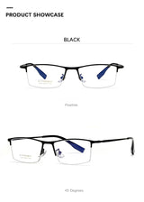 2023 New Titanium Half Frame Glasses Business Square Eyeglass Frames Myopia Hyperopia Prescription Eyeglasses Eyewear