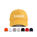 Wholesale 5-Panel Solid Color Embroidery Baseball Cap Custom Logo Snapback Cap Outdoor Curved Roof Dome Sunscreen Sports Cap