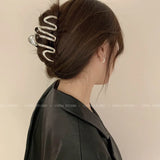 Fashion Geometric Metal Hair Claw Clips for Women Vintage Hair Clamps Crab Headband Hairpin Girls Hair Accessories Headwear