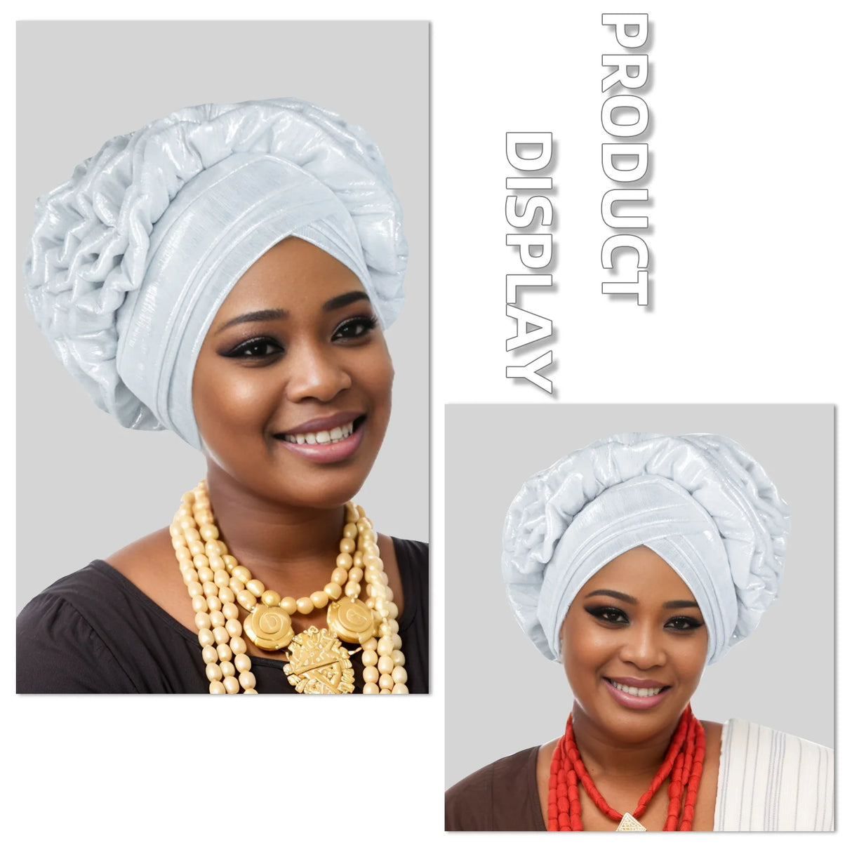 Fashion Women Elastic Ruffle African Turban Cap Lady Head Wraps Nigeria Wedding Auto Gele Headtie Party Headgear Headwear Hat