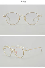 Korea Fashion Style Titanium Glasses Frames Luxury Designer Round ABA Eyeglasses Women Men Prescription Reading Eyewear