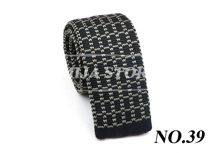 61 Styles Knit Tie Fashion Pattern Print Leisure Men's Knitted Tie Colourful Woven Daily Wear Cravat Gift For Apparel Accessorie